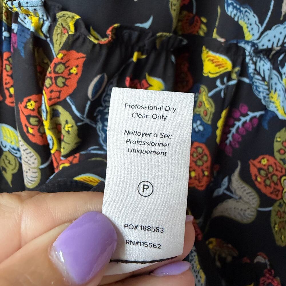 Cinq a Sept Rika Floral Paisley Long Sleeve Mini Dress Size 4 - Picture 6 of 6
